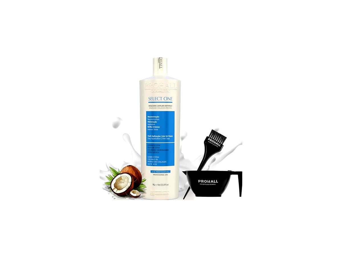 Prohall Cosmetic Select One Realinhamento Capilar Passo Único Sem Formol 1L
